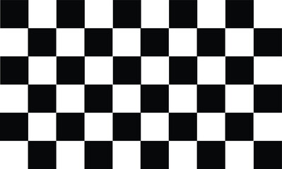 Fototapeta premium Black and white checkered texture vector background for car racing or championship. 10 by 6 tile pattern.