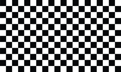 Fototapeta premium Black and white checkered texture vector background for car racing or championship. 20 by 12 tile pattern.