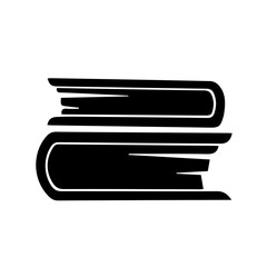 Learning Education stack of Books Reading Knowledge On White Background Illustration Design Logo Template