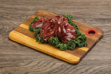 Raw chicken liver for cooking