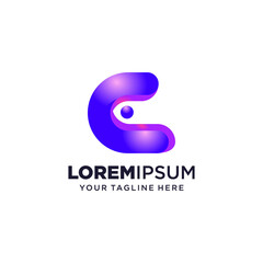 C logo, Letter C logo vector illustration, Design inspiration. Colorful icons.