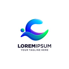 C logo, Letter C logo vector illustration, Design inspiration. Colorful icons.