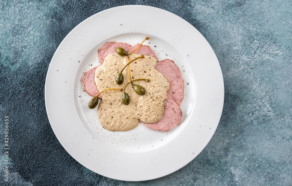 Canvas Prints Vitello tonnato - cold, sliced veal