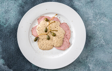 Vitello tonnato - cold, sliced veal