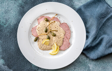 Vitello tonnato - cold, sliced veal