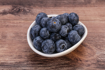 Sweet fresh juicy blueberries heap