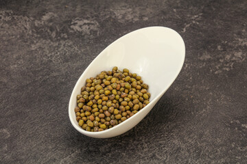 Vegetarian cuisine - dry green lentil