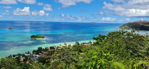 view of the sea from the mountain 