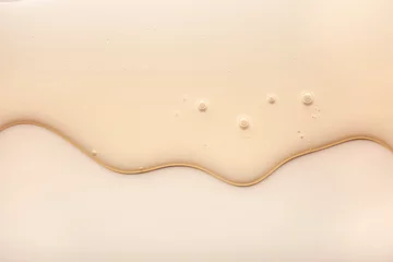 Foto op Plexiglas Cream gel transparent cosmetic serum oil sample texture with bubbles background © tatyanarow