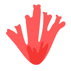 Outline of pink coral coral sponge seaweed logo