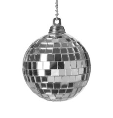 Bright shiny disco ball isolated on white