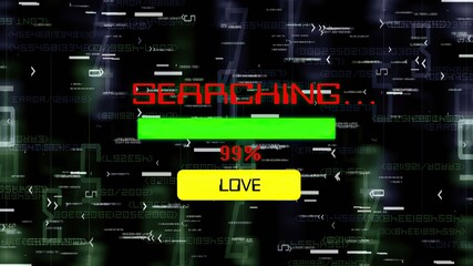 Searching for love online progress bar