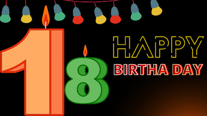 happy birthday card with candles