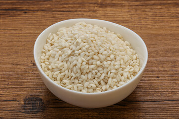 Raw arborio rice for Risotto