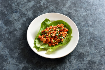 Asian minced meat lettuce wraps