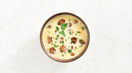 Creamy mushroom soup