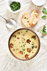 Creamy mushroom soup