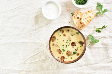 Creamy mushroom soup
