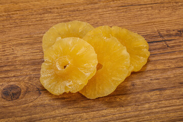 Dried sweet tasty pineapple heap