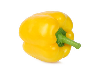 Bell pepper, yellow, isolated on a white background