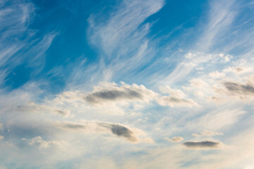 Obraz premium beautiful blue sky with spring clouds background
