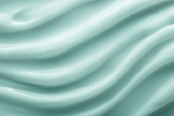 Cosmetic mint green cream balm mask texture smudged background