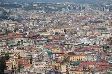 View to Naples on the Gulf of Naples, Italy