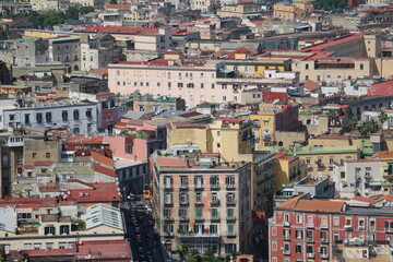 View to Naples on the Gulf of Naples, Italy