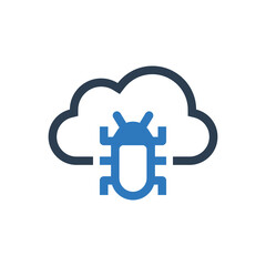 Cloud Internet Infected Virus Icon
