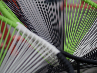 Abstract Strands green black white
