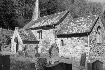 Culbone church.The smallest parish church in England