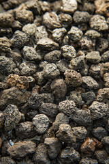 Gray stones close up