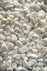 White stones close up