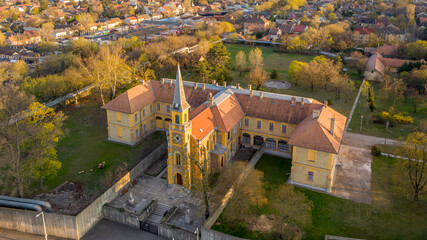 Hungary - Budapest - prison for under 18 years and childcare institute from drone view
