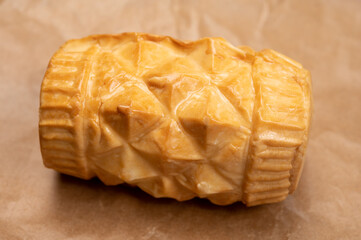 Oscypek smoked cheese made of salted sheep milk in Tatra Mountains region of Poland