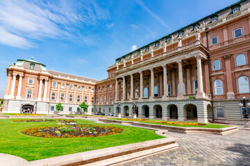 Fototapeta na wymiar Royal palace of Buda in spring, Budapest, Hungary