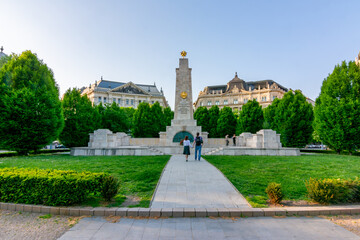 Fototapeta na wymiar Soviet Heroic Memorial in Budapest, Hungary