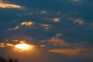 Fototapeta premium sunset in the clouds