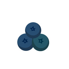 Blueberries. Black berry. Natural food. Flat cartoon illustration. Sweet ingredient