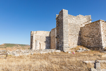ruins of the parish church of Our Lady of the Assumption in Valdearenas, province of Guadalajara,...