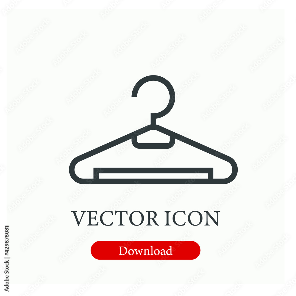 Aufkleber hanger vector icon. editable stroke. linear style sign for use on web design and mobile apps, logo. 