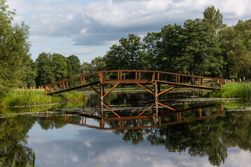 View to the bridge in the park