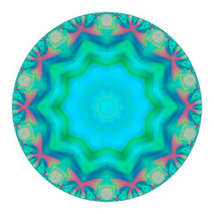 Decorative pattern in a circle for interior decoration. Ornate mandala. Isolated on white.