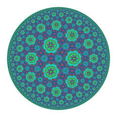 Decorative pattern in a circle for interior decoration. Ornate mandala. Isolated on white.