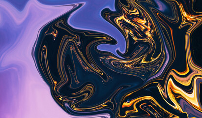 Colorful Gold Purple Abstract Modern Hand Painted Seamless Background Swirls Pattern Design