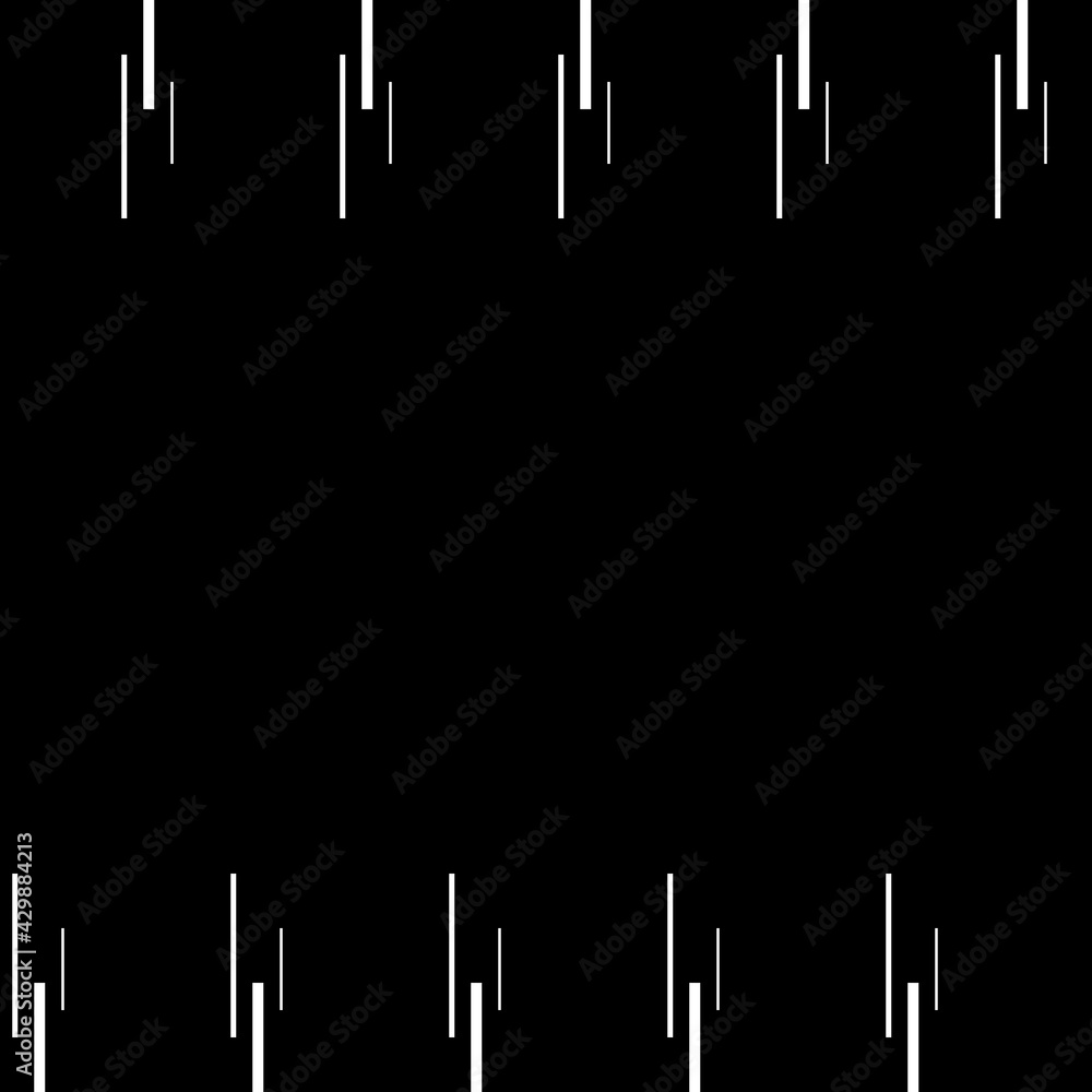 Aufkleber geometric of vertical stripe pattern. design top and bottom regular white on black background. desig