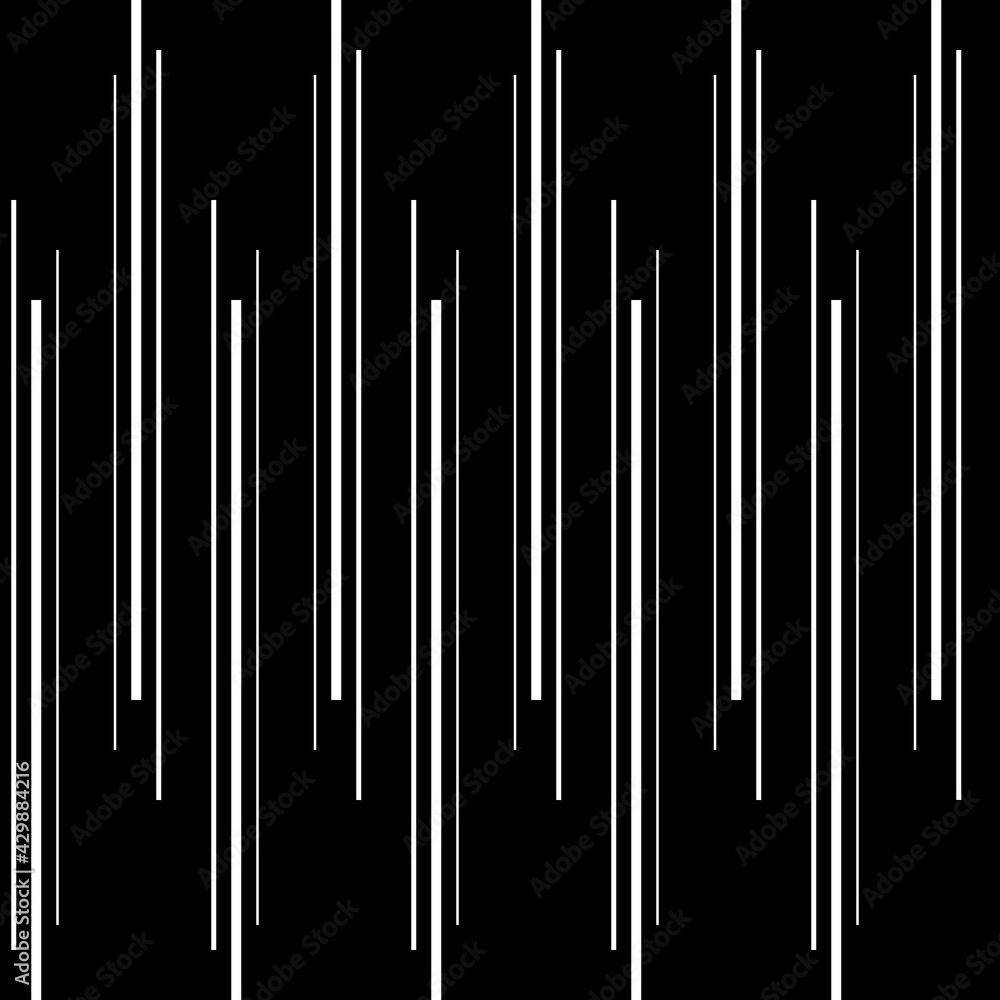 Aufkleber geometric of vertical stripe pattern. design regular random white on black background. design print 
