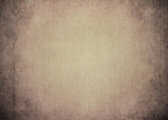 Abstract grey stained paper texture background or backdrop. Empty old brown paperboard or grainy cardboard for decorative design element. Simple monochrome surface for journal template presentation.