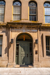 Beautiful streets and homes in downtown Savannah, Georgia, USA