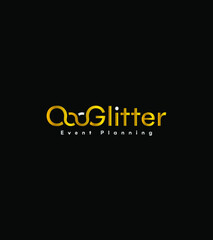 OOO Glitter logo template, Vector logo for business and company identity 